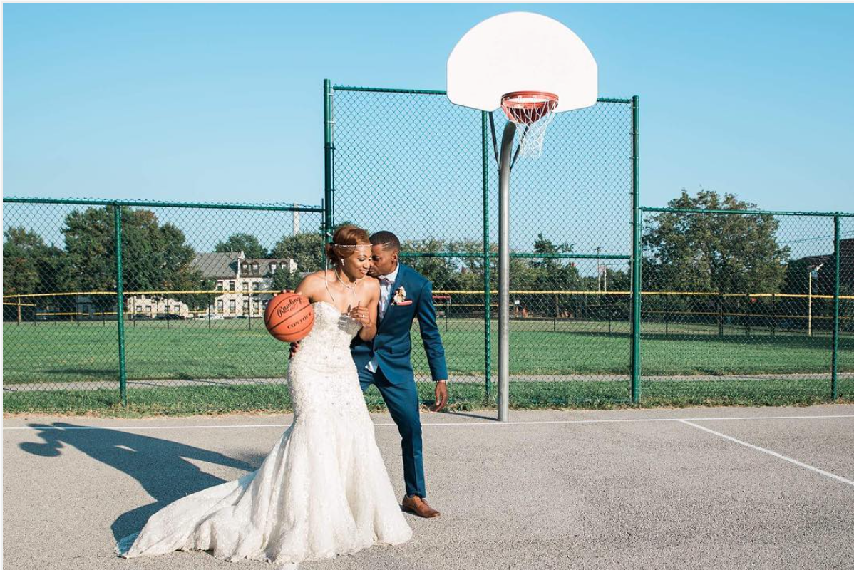 Black Wedding Moment of the Day: This Bride and Groom Mastered the Idea of Love and Basketball
